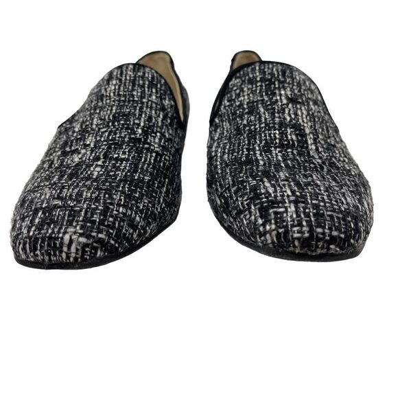 Nine West Loafer Lisette Flats Black White Gold Tweed Women's 6.5 Slip-On - Picture 3 of 9